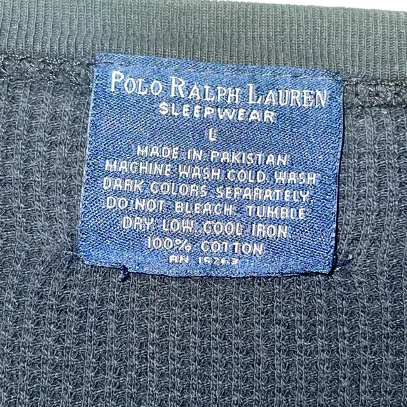 Polo Ralph Lauren waffle knit thermal sleepwear top. Size large GUC - Picture 6 of 6